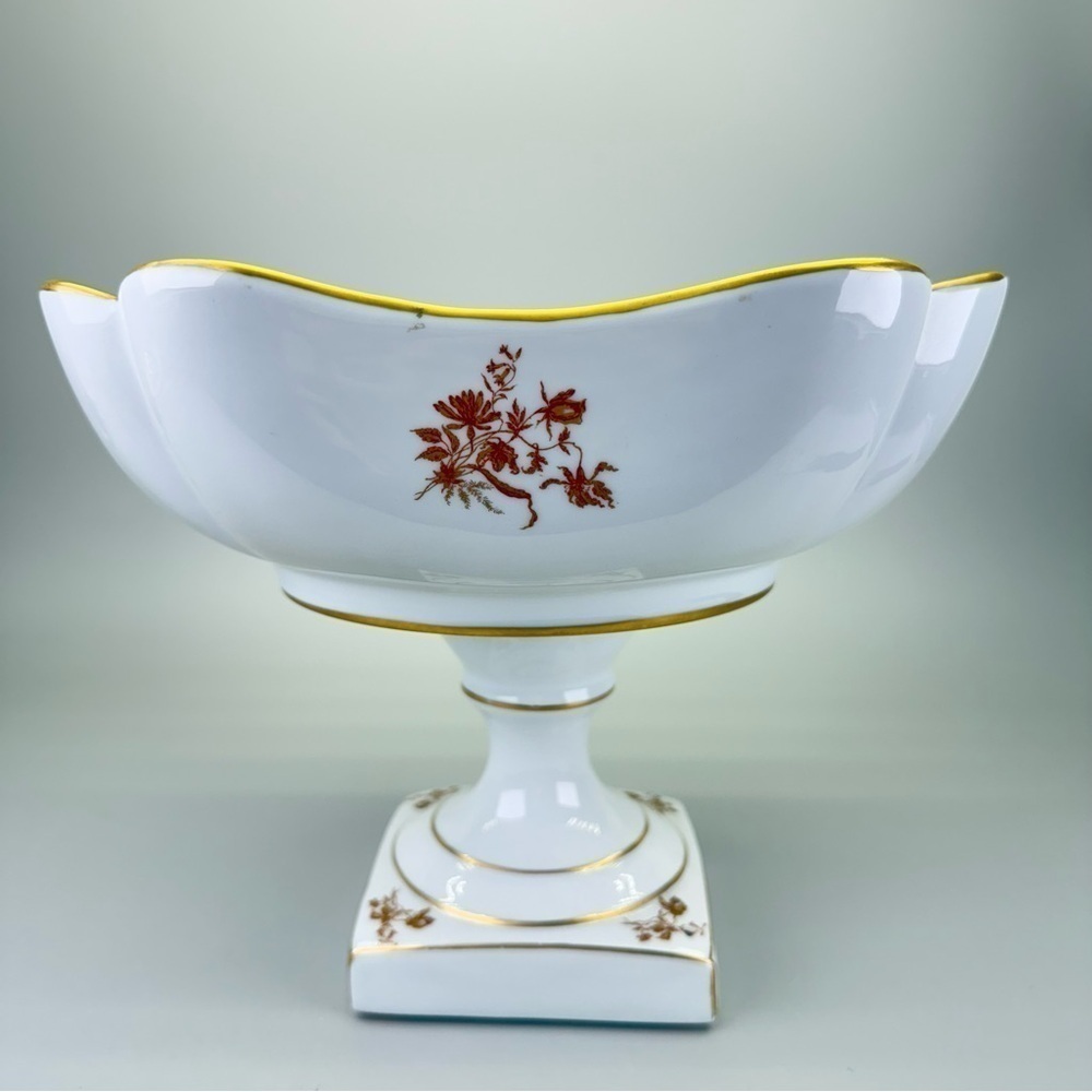 Handpainted French Porcelain Compote - Picture 2 of 10